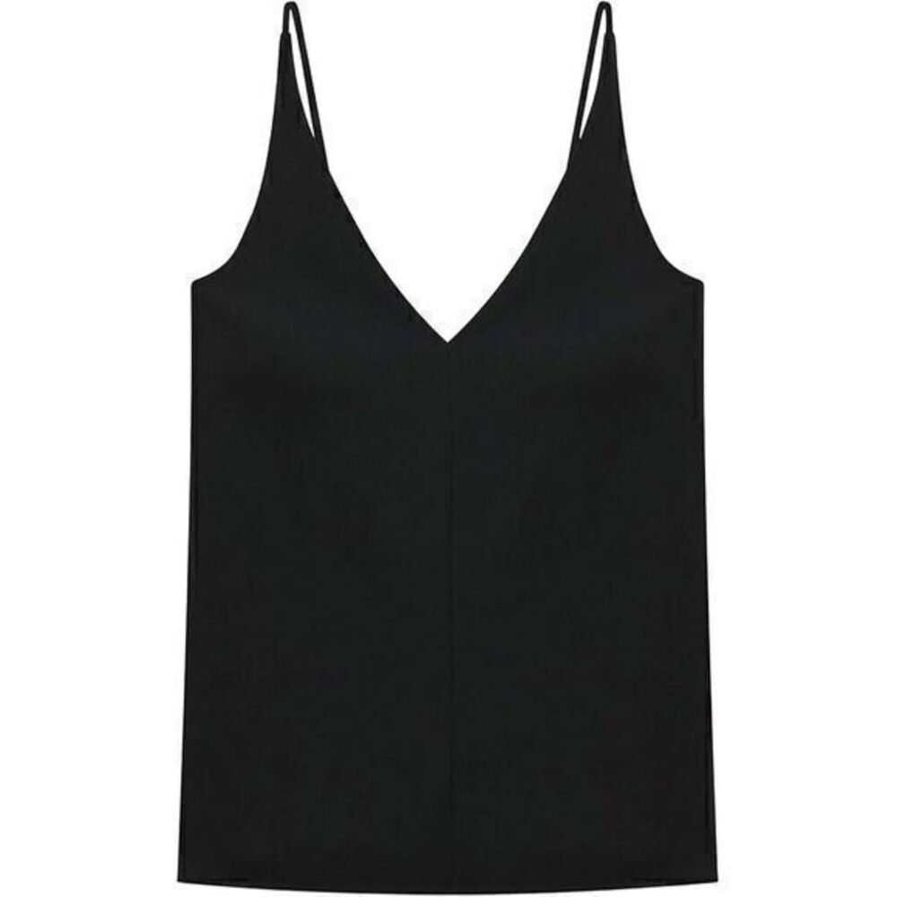 Thakoon NWT V-Neck Camisole Scoop Back in‎ Black Size X-Large MSRP $85